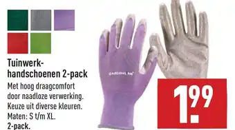 ALDI Tuinwerk handschoenen 2-pack aanbieding