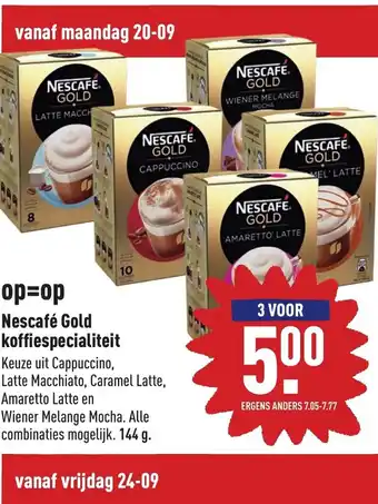 ALDI Nescafe gold koffiespecialiteit aanbieding