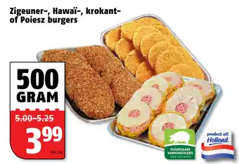 Poiesz Zigeuner-, Hawai-, krokant- of Poiesz burgers aanbieding