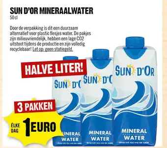 Dirck 3 Sun D'OR mineraalwater 3*500ml aanbieding