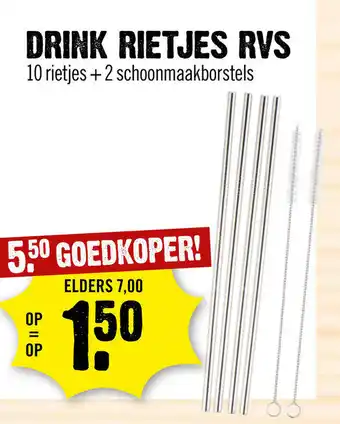 Dirck 3 Drink rietjes RVS aanbieding