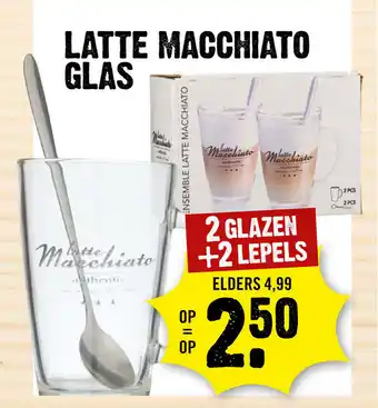 Dirck 3 Latte Macchiato glas 2st aanbieding