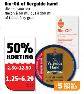 Poiesz Bio-Oil of Vergulde hand aanbieding