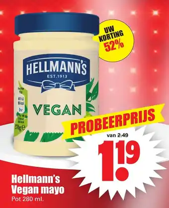 Dirk Hellmann's Vegan mayo 280 ml aanbieding