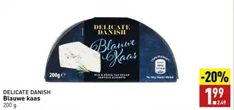 ALDI DELICATE DANISH Blauwe kaas 200g aanbieding