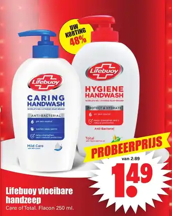 Dirk Lifebuoy vloeibare handzeep 250 ml aanbieding