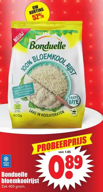 Dirk Bonduelle bloemkoolrijst 400 gr aanbieding