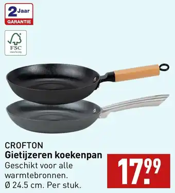 ALDI CROFTON Gietijzeren koekenpan aanbieding