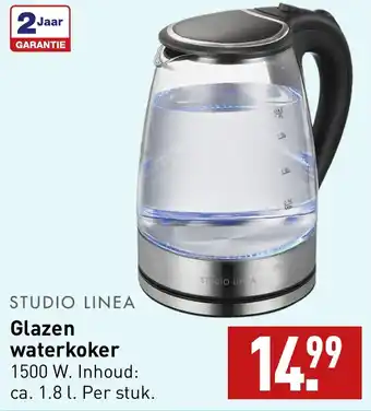 ALDI Glazen waterkoker 1500 W aanbieding