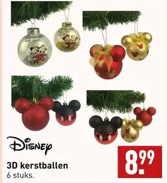 ALDI 3D kerstballen 6 stuks aanbieding