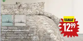 ALDI HOME CREATIONS Flanellen dekbedovertrek aanbieding