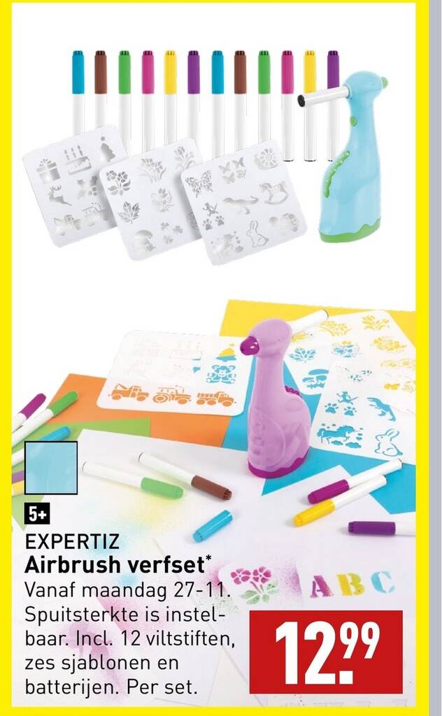 EXPERTIZ Airbrush verfset aanbieding bij ALDI