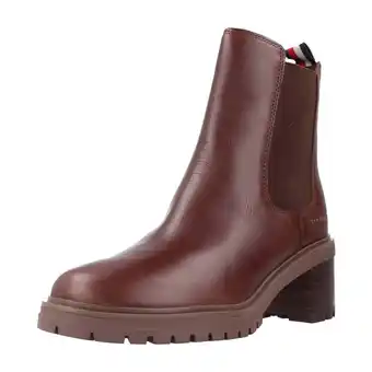 Spartoo Enkellaarzen tommy hilfiger outdoor chelsea mid heel aanbieding