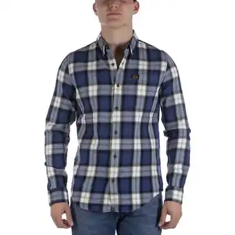 Spartoo Overhemd lange mouw superdry camicia super dry vintage lumberjack blu aanbieding