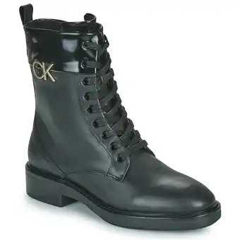 Spartoo Laarzen calvin klein jeans rubber sole combat boot w/hw aanbieding