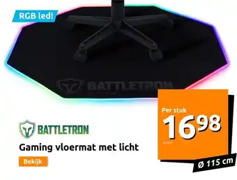 Action Gaming vloermat met licht aanbieding