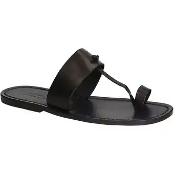 Spartoo Teenslippers gianluca - l'artigiano del cuoio 554 u nero cuoio aanbieding