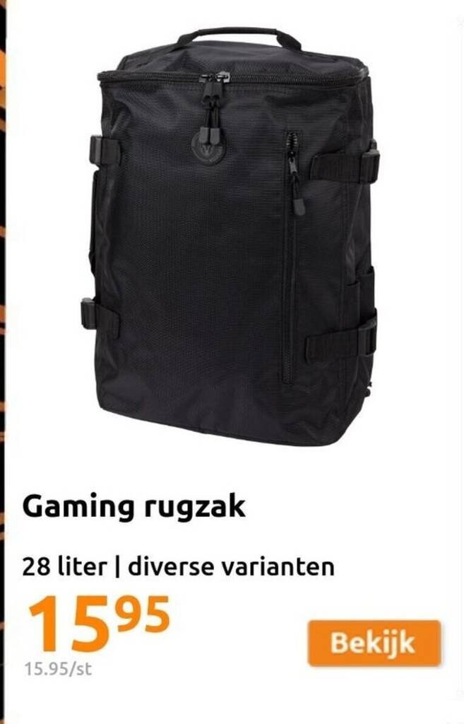 Gaming rugzak 28 liter aanbieding bij Action