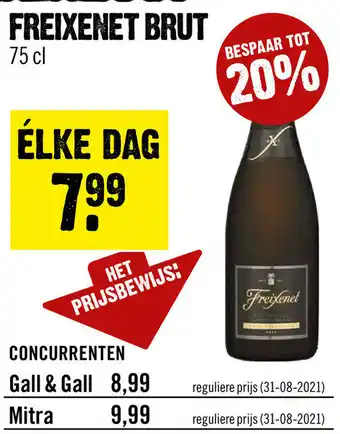 Dirck 3 Freixenet Brut 750ml aanbieding