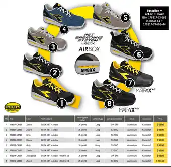 Toolspecial Utility Diadora Werkschoenen 35-48 | 176217-C4663 aanbieding