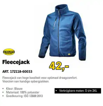 Toolspecial Utility Diadora Fleecejack blauw S-XXXL | 172118-60033 aanbieding