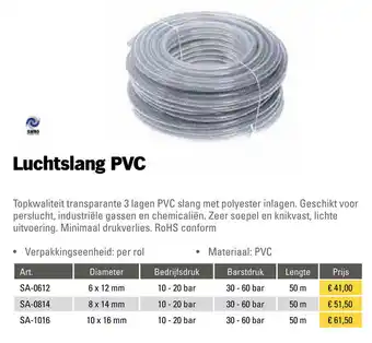 Toolspecial Luchtslang PVC 6*12mm 50m | SA-0612 aanbieding