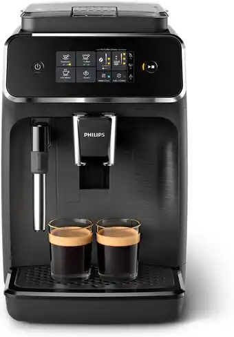 Amazon Philips espressomachine series 2200. 2 koffiespecialiteiten met melkopschuimer. touchdisplay. 12 maalstanden. 1.8l waterreser aanbieding