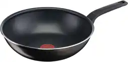 Amazon Tefal easy cook & clean wokpan, 28 cm, antiaanbaklaag, thermo-signaal, temperatuurindicator, zwart, b5551933 aanbieding
