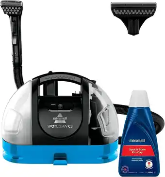 Amazon Bissell spotclean c3 - tapijt-, trap- en autostoelreiniger - 340 w krachtige zuigkracht - dubbele tanks - spray, scrub en sto aanbieding