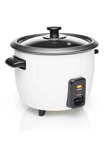 Amazon Tristar rk-6117 rijstkoker - 0,6 liter - warmhoudfunctie, 300 w, 0,6 l, 18 x 18 x 18 cm, zwart, wit aanbieding