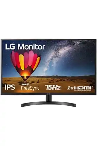 Amazon Lg 32mn500m monitor 32 full hd led ips, 1920x1080, amd freesync 75hz, 2x hdmi (hdcp 1.4), audio-uitgang, flikkersafe, zwart aanbieding