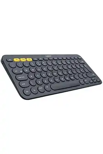 Amazon Logitech k380 draadloos toetsenbord, multi-device, windows/apple ios/apple tv/android/chrome, bluetooth, ruimbesparend ontwer aanbieding