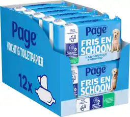 Amazon Page vochtig toiletpapier - compleet schoon - 456 stuks (12 x 38 stuks) - voordeelverpakking aanbieding