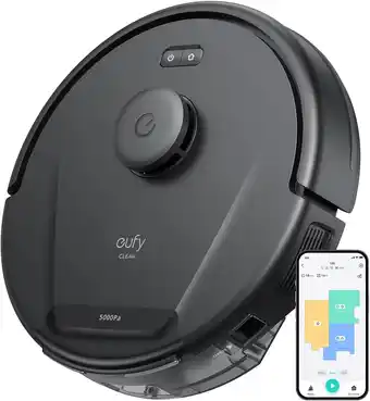 Amazon Eufy clean l60-robotstofzuiger, ultrasterke zuigkracht van 5000 pa, ipath-lasernavigatie, voor diepe vloerreiniging, ideaal v aanbieding