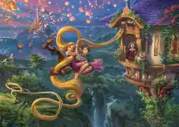 Amazon Schmidt spiele 58034 thomas kinkade, disney, rapunzel tangled up in love, 1000 stukjes puzzel aanbieding