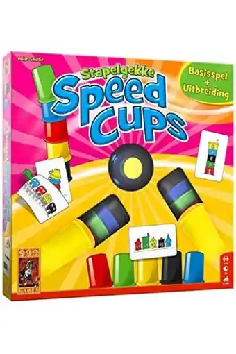 Amazon 999 games 999-cra10,stapelgekke speed cups 6 spelers,multi kleuren aanbieding