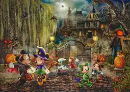 Amazon Schmidt spiele 58033 thomas kinkade, disney, mickey & minnie halloween fun, puzzel met 1000 stukjes aanbieding