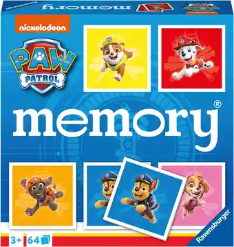 Amazon Ravensburger paw patrol memory game - matching picture snap pairs for kids age 3 years up - educational todder toy aanbieding