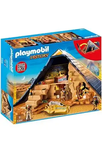 Amazon Playmobil history 5386 piramide van de farao, met geheime functies, speelgoed voor kinderen vanaf 6 jaar aanbieding