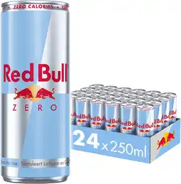 Amazon Red bull energy drink zero 24-pack - 24 x 250ml i suikervrije energiedrank i wereldwijd gewaardeerd door topsporters i stimul aanbieding