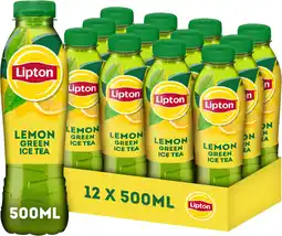 Amazon Lipton lemon ice tea green een heerlijk verfrissende ijsthee - 12 x 500 ml - voordeelverpakking aanbieding