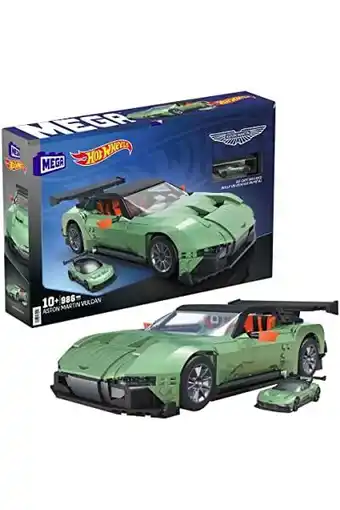 Amazon Mega hot wheels voertuig, bouwspeelgoed voor volwassenen, aston martin vulcan met 635 onderdelen, metalen model, cadeau-ideeë aanbieding