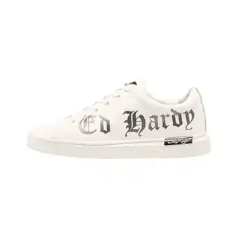 Spartoo Sneakers ed hardy script low top white-gun metal aanbieding