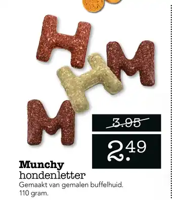 Dierspecialist Munchy hondenletter aanbieding