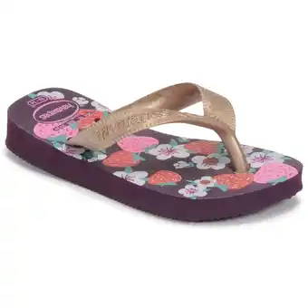 Spartoo Teenslippers havaianas kids flores aanbieding