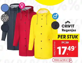 Lidl CRIVIT Regenjas aanbieding