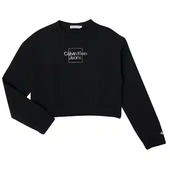 Spartoo Sweater calvin klein jeans metallic box logo sweatshirt aanbieding