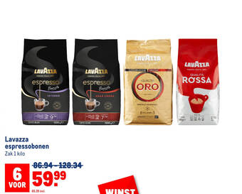 Makro Lavazza espressobonen aanbieding