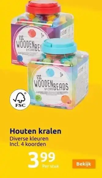 Action Houten kralen aanbieding