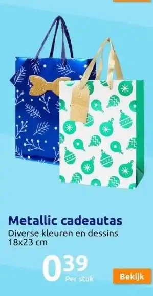 Action Metallic cadeautas aanbieding